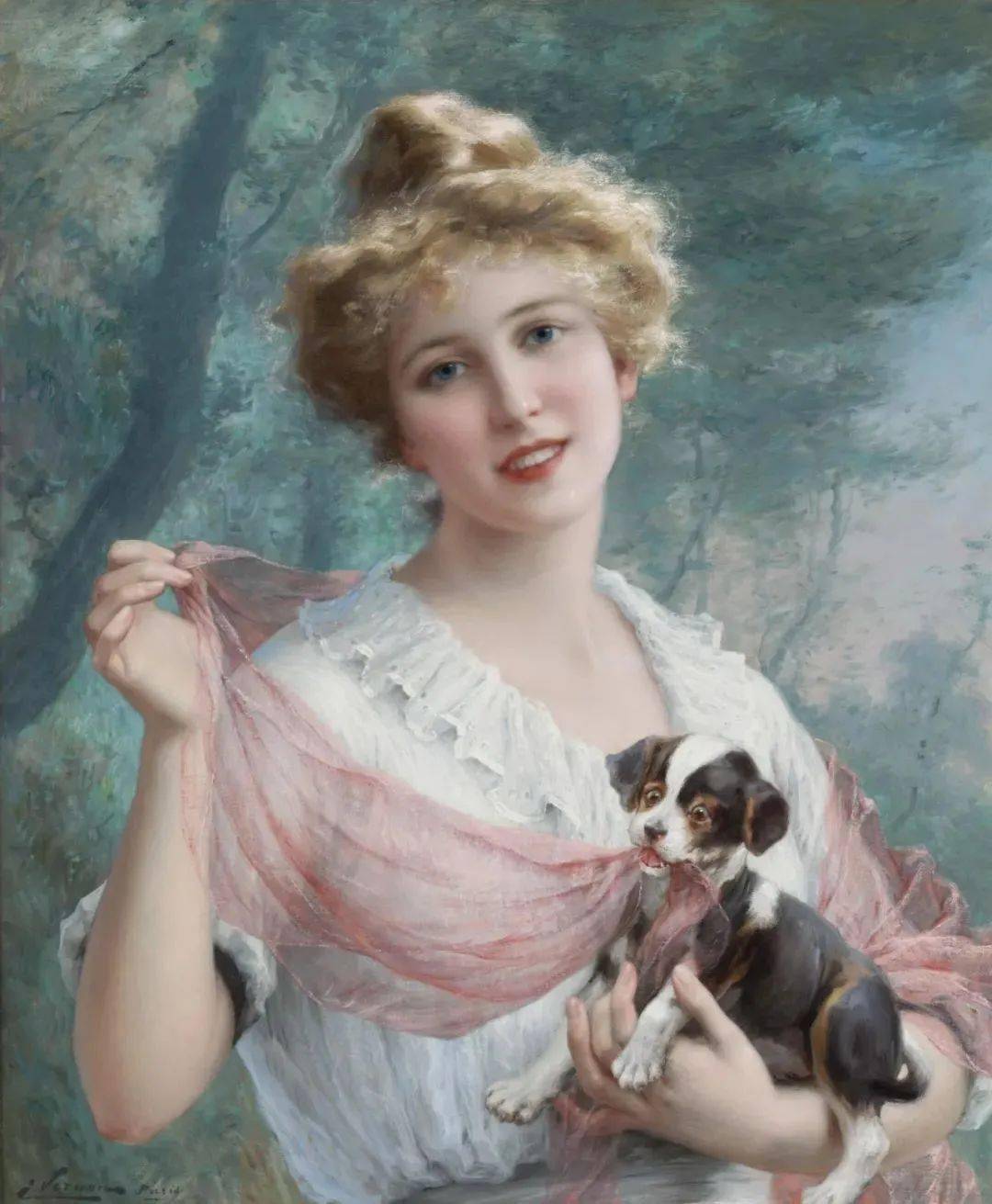 欧洲仕女画居然是这种画风吗?性感绝色_油画