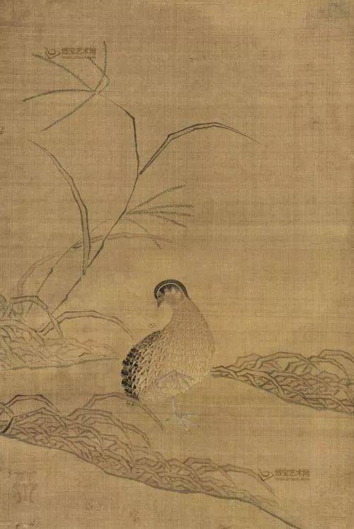 平安喜乐国画中的鹌鹑85幅