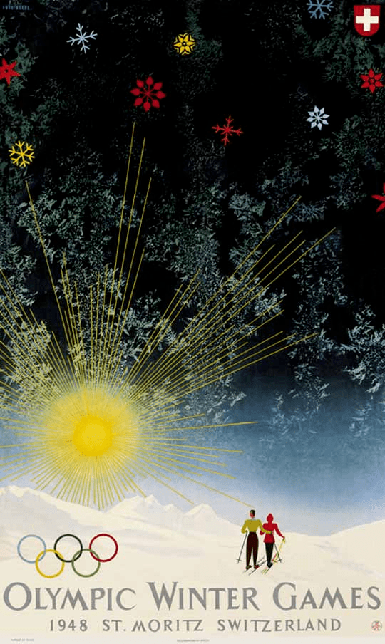 1948年圣莫里茨冬奥会海报