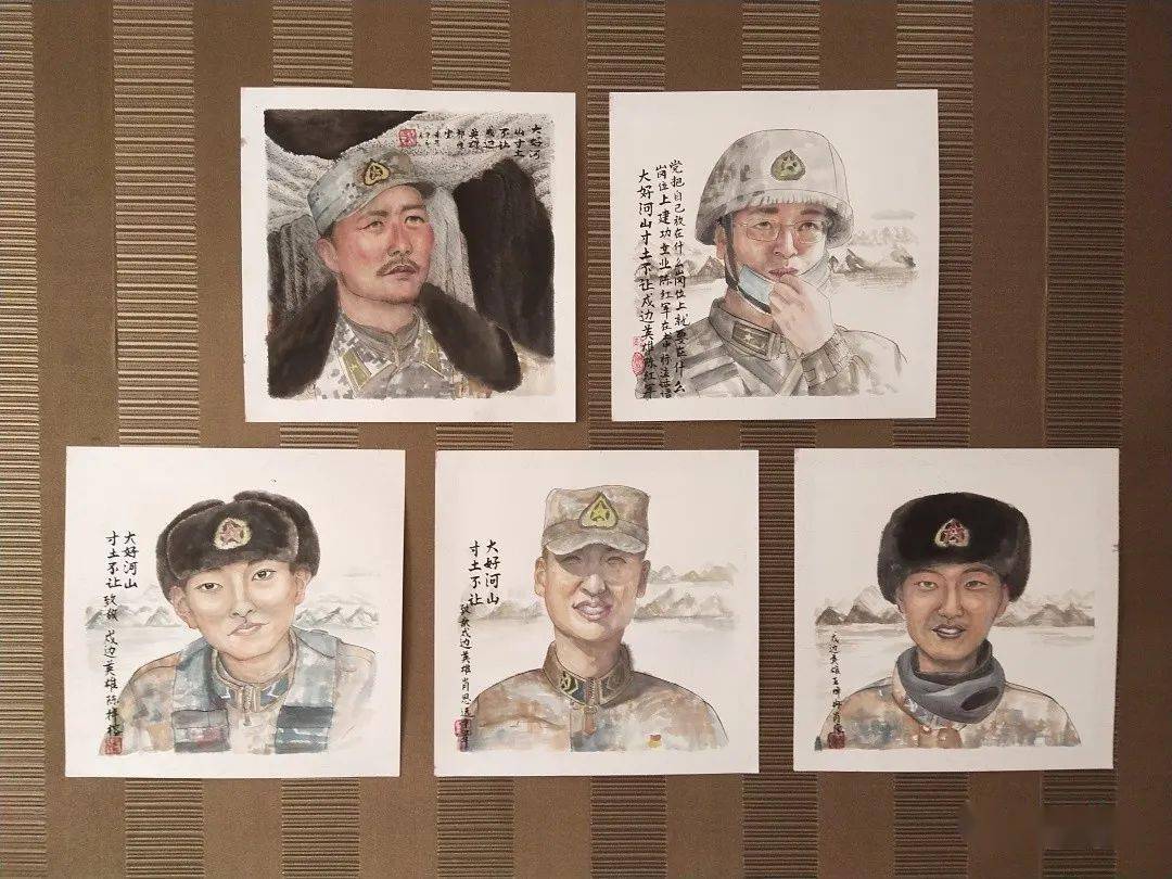 鹤城新闻串烧我市一女工用画笔致敬5名卫国戍边英雄