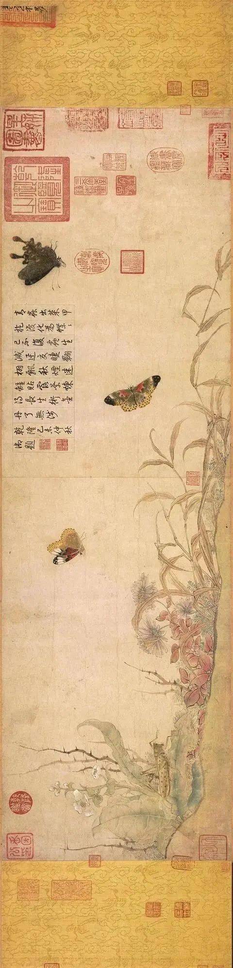 黄筌大名鼎鼎的《写生珍禽图卷》里,跃跃欲跳起的蝗虫跟其它大大小小