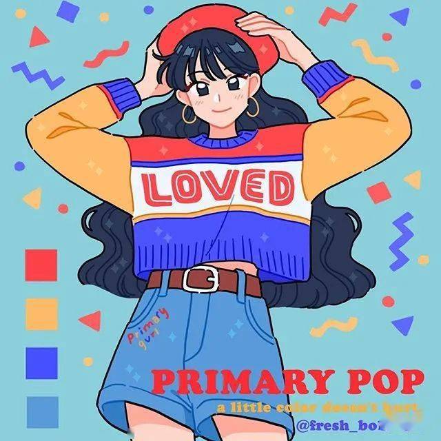 插画中的80后:蒸汽波色调插画