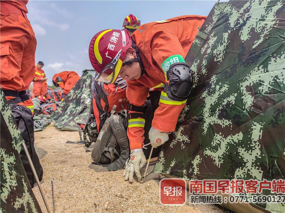 广西举行跨区域地震救援实战演练