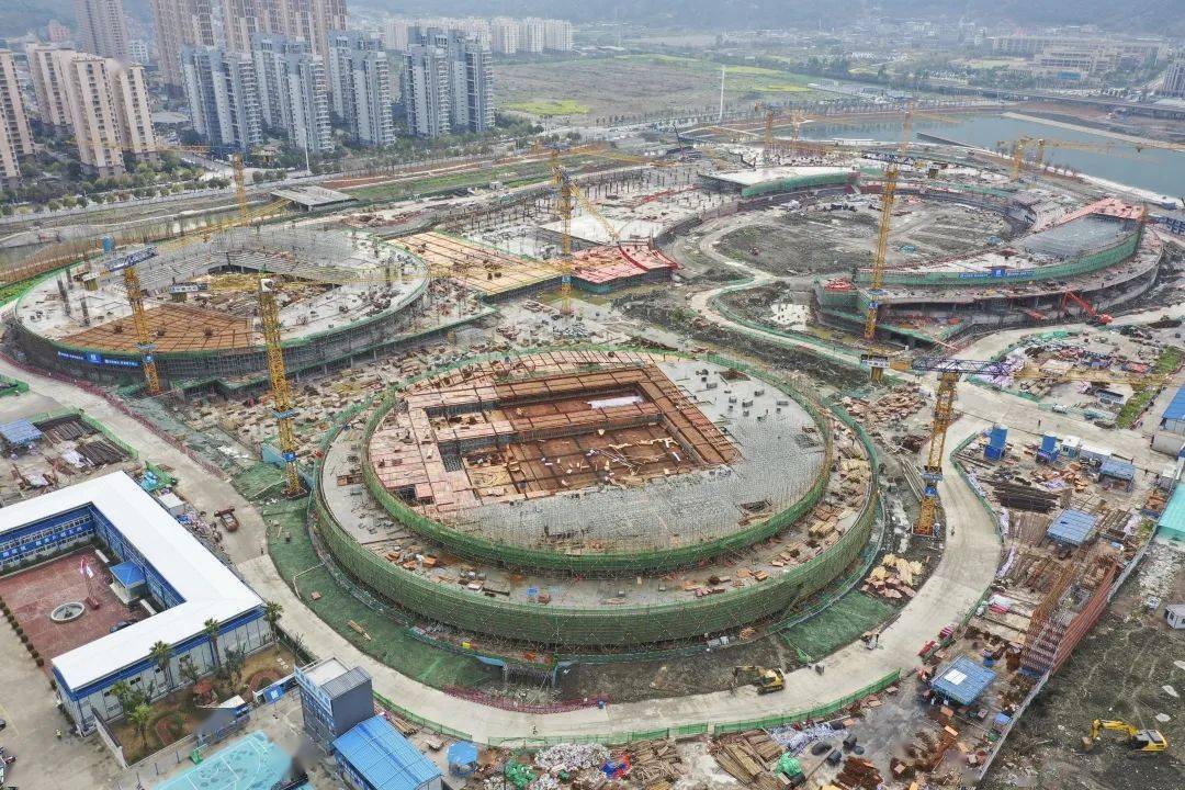 最新进展实拍瓯海奥体中心初具雏形今年4月底主体结构封顶