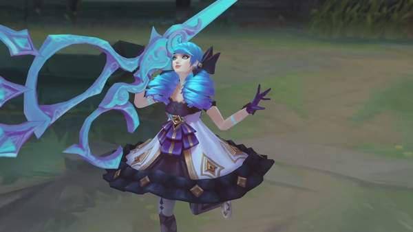 疑lol新英雄格温原画曝光双马尾异色瞳直戳内心