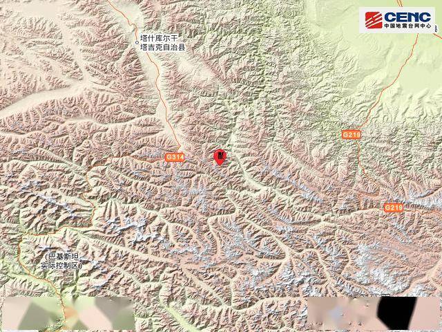 新疆喀什地区塔什库尔干县发生3.8级地震