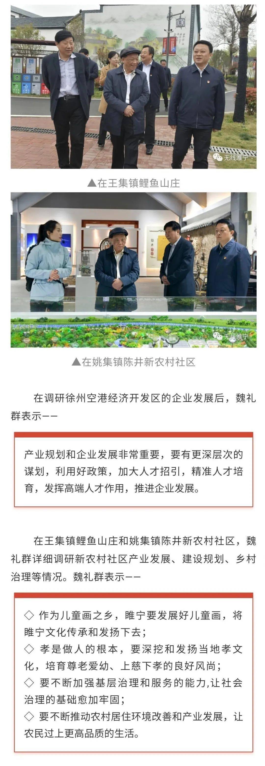 魏礼群来睢调研经济社会发展情况,为家乡发展建言献策!