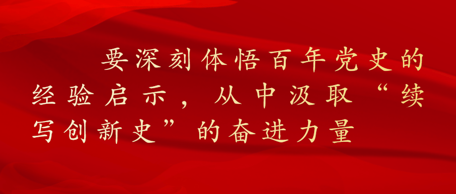 从百年党史中汲取奋进力量 全力争当"续写创新史"排头兵