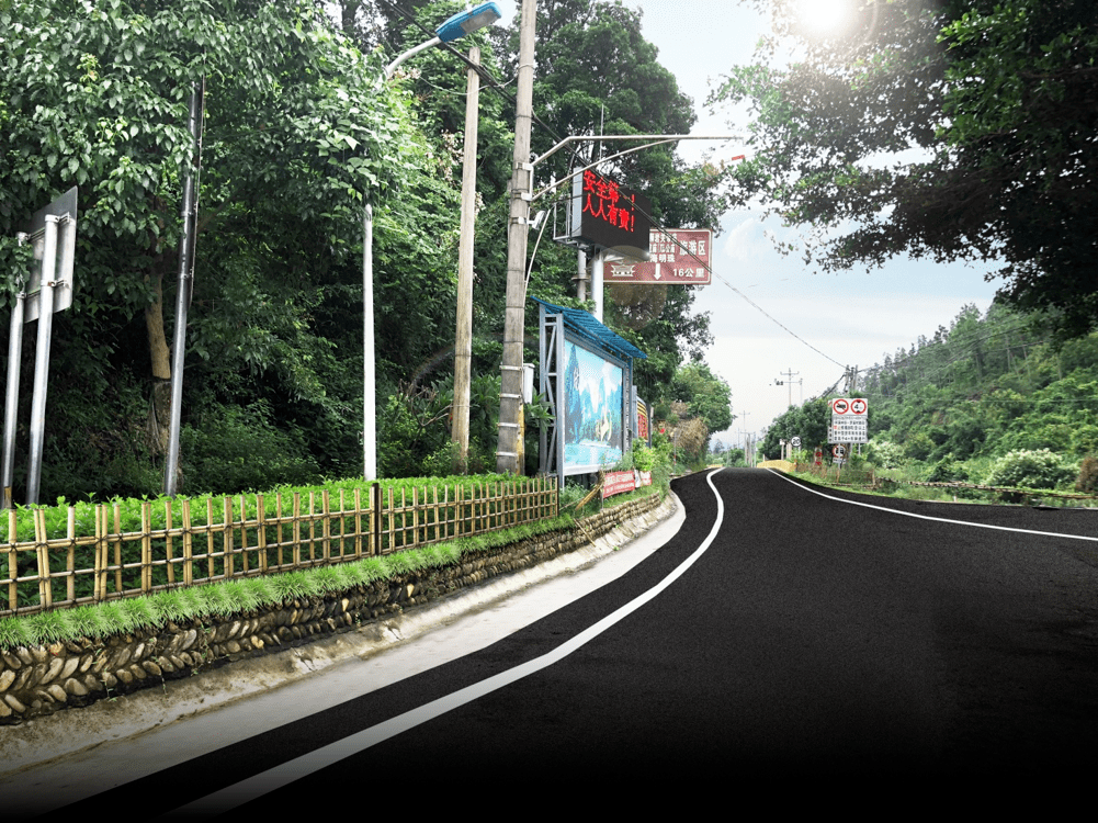 道路沿线绿化带提升效果图