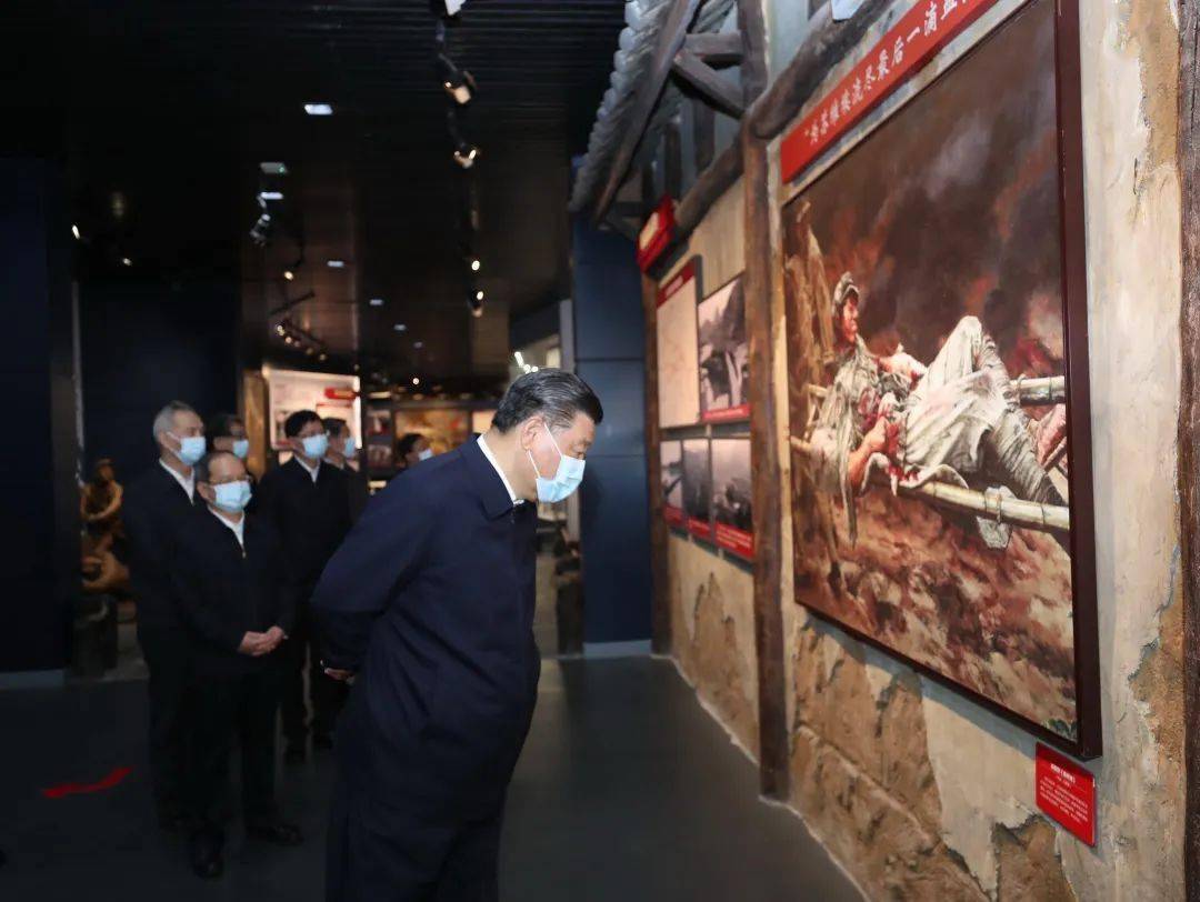 67习近平为何在这幅油画前驻足凝视?_湘江战役