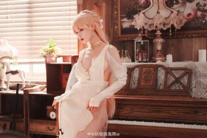 cosplay特辑丨少女前线ots14婚纱皮肤cos天意佳人