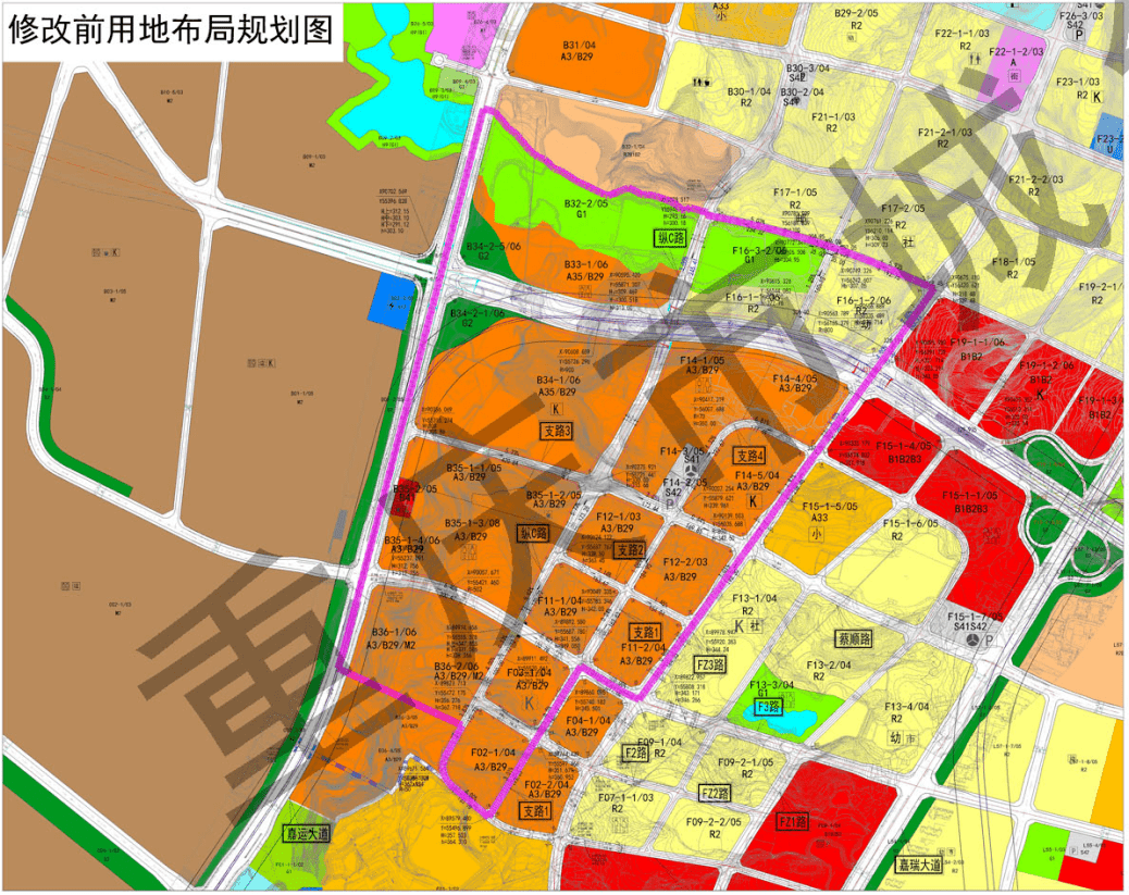 双碑,两路,蔡家地块调规 涉及用地性质,规模,限高等