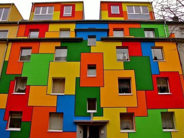 迷人的彩色房子