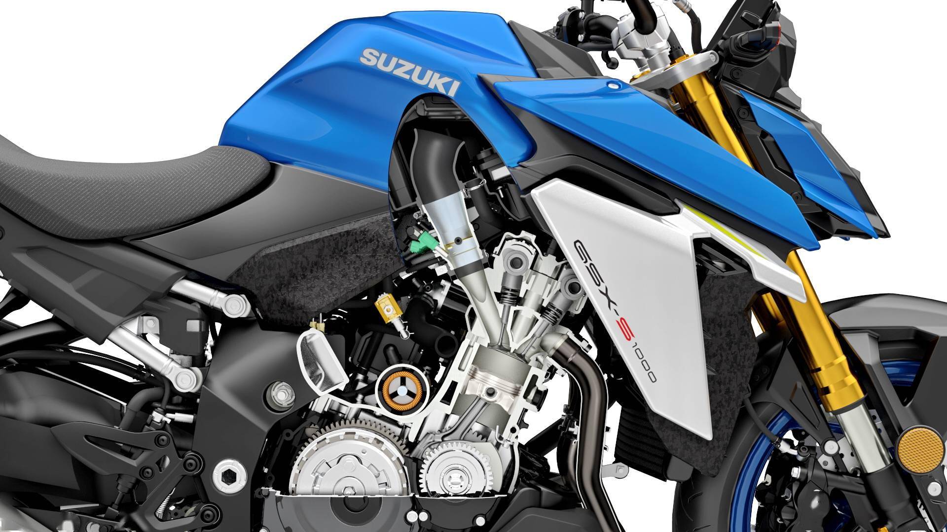 suzuki 新一代运动街车 2021 gsx-s1000 细节简介