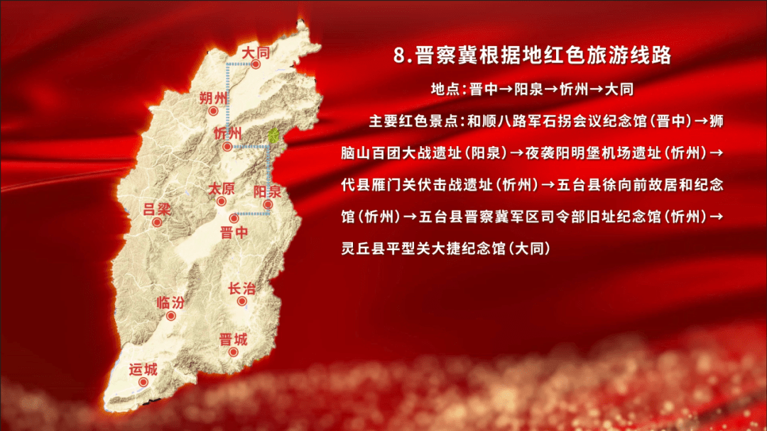 关注山西省文化和旅游厅发布10条红色旅游经典线路