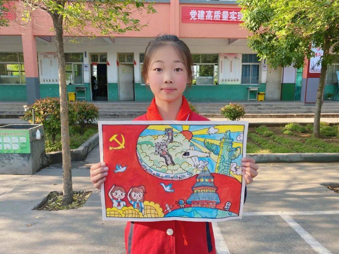 【校园动态】沁北中心小学举行"童心向党,礼赞百年"书法绘画比赛