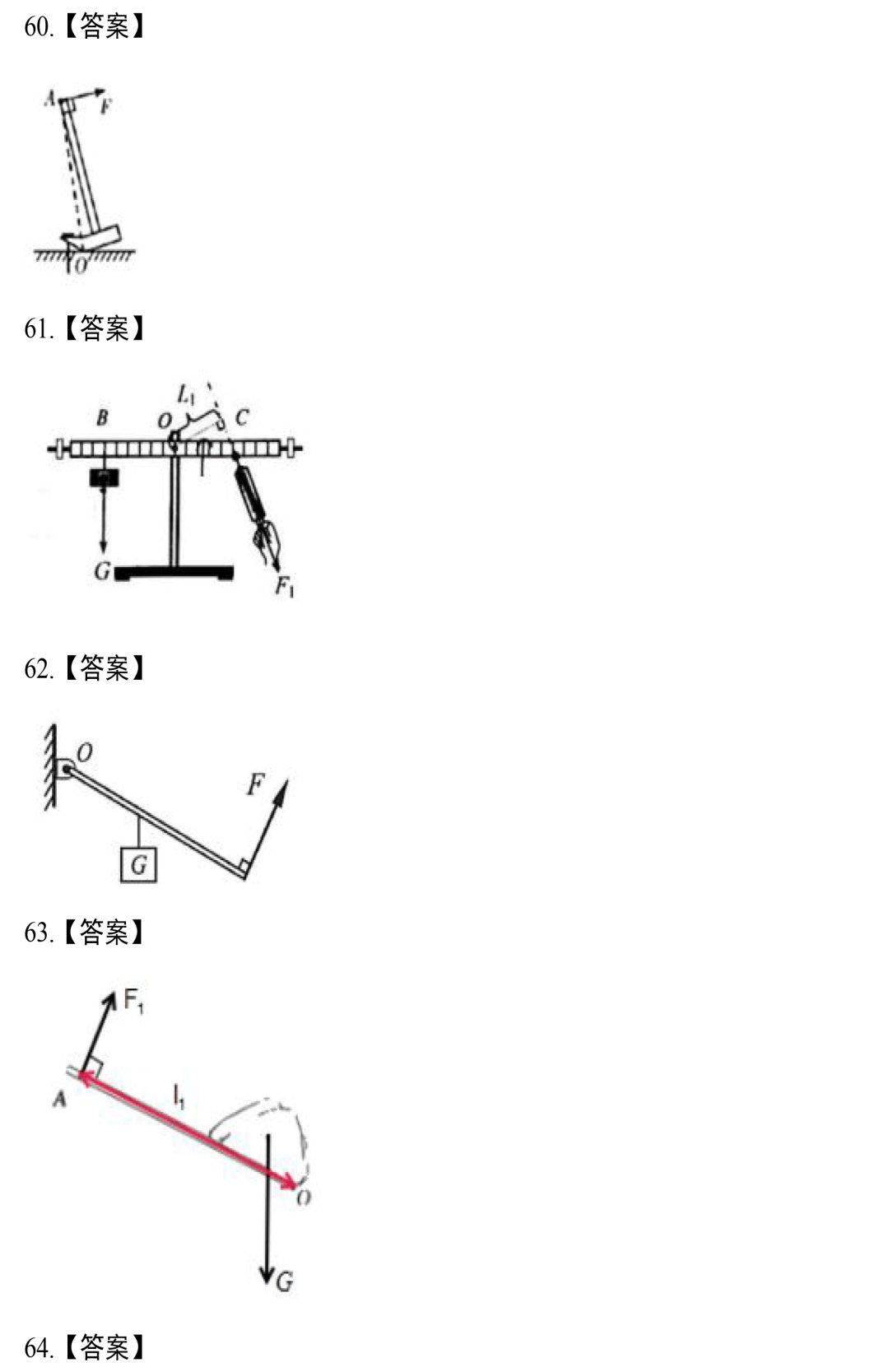 中考物理专题训练力学作图题