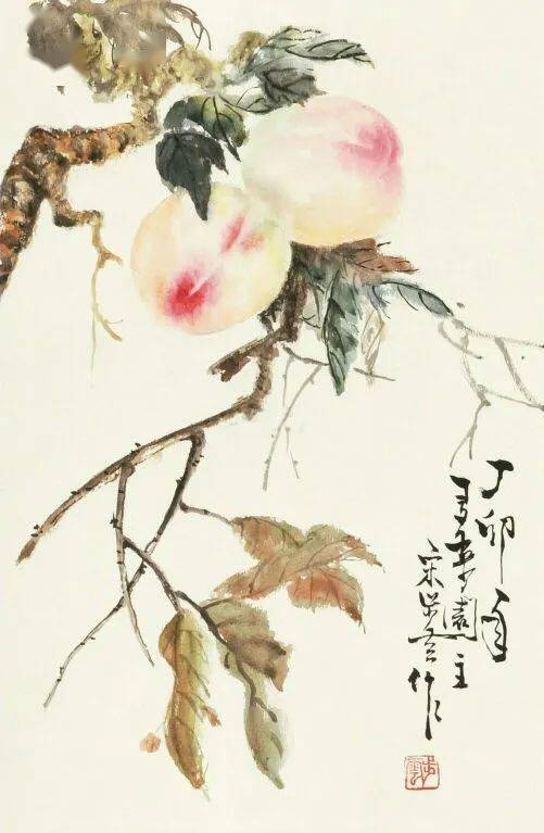 桃圣宋步云画桃千年桃实大如斗