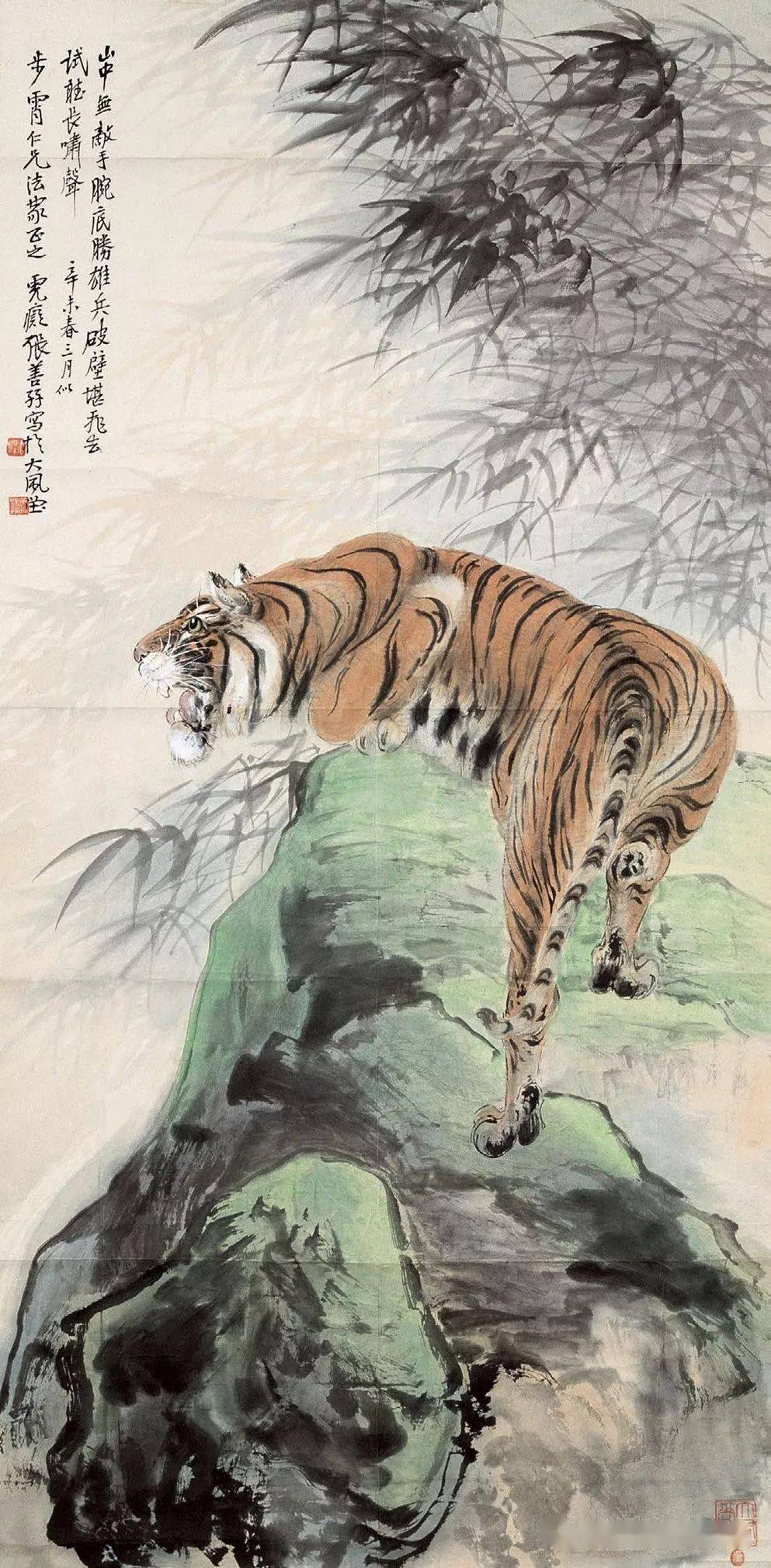 张善孖:中国画虎第一人,张大千为他立誓不画虎!(100副