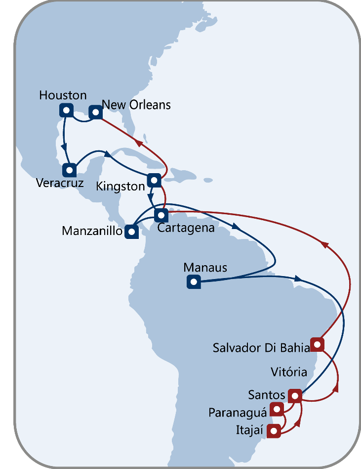哥伦比亚,巴拿马,巴西,中远海运集运第一条真正意义上的南北美航线