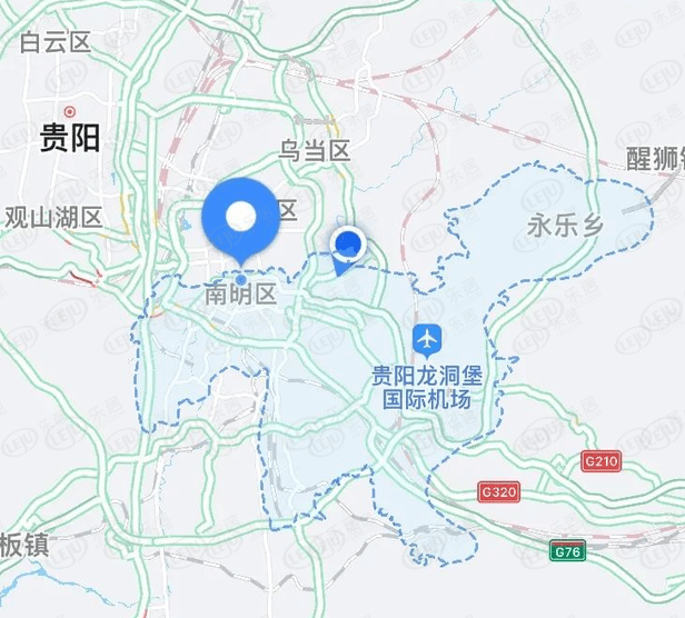 区域内南明河,甲秀楼等省级文化地标矗立,省委,贵阳火车站,贵阳龙洞堡