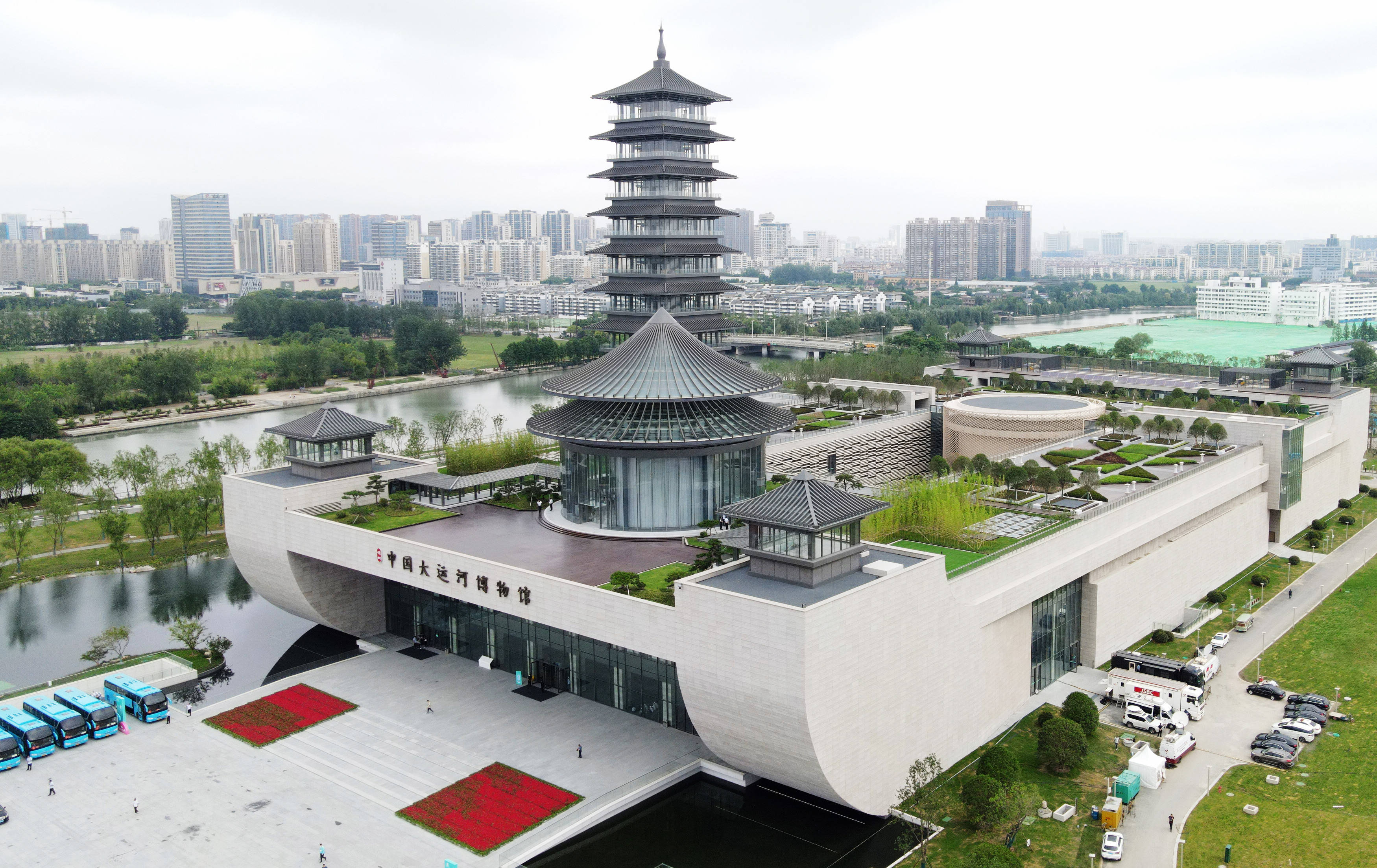 建成开放这是6月16日拍摄的扬州中国大运河博物馆外景(无人机照片)