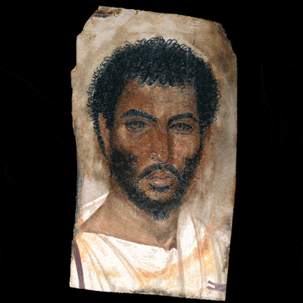 使用专业分析技术检查木乃伊画像,动图截自giacomo chiari的视频.