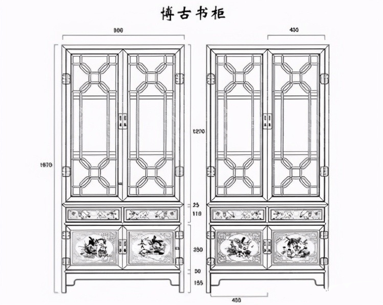 干货分享中国古典家具制作手绘图纸100张详情图