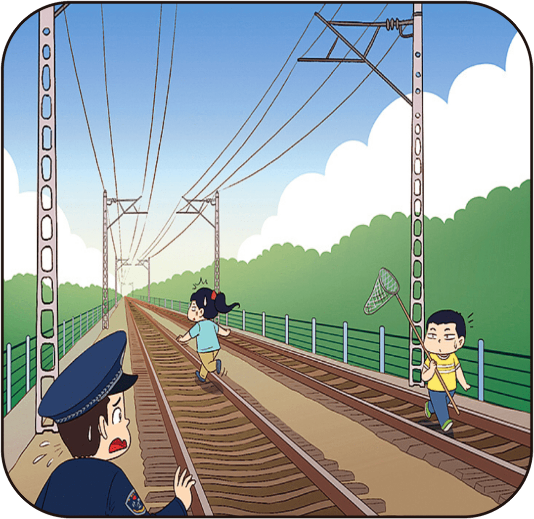 叮咚~一组"爱路护路"宣传漫画请查收↓↓_铁路