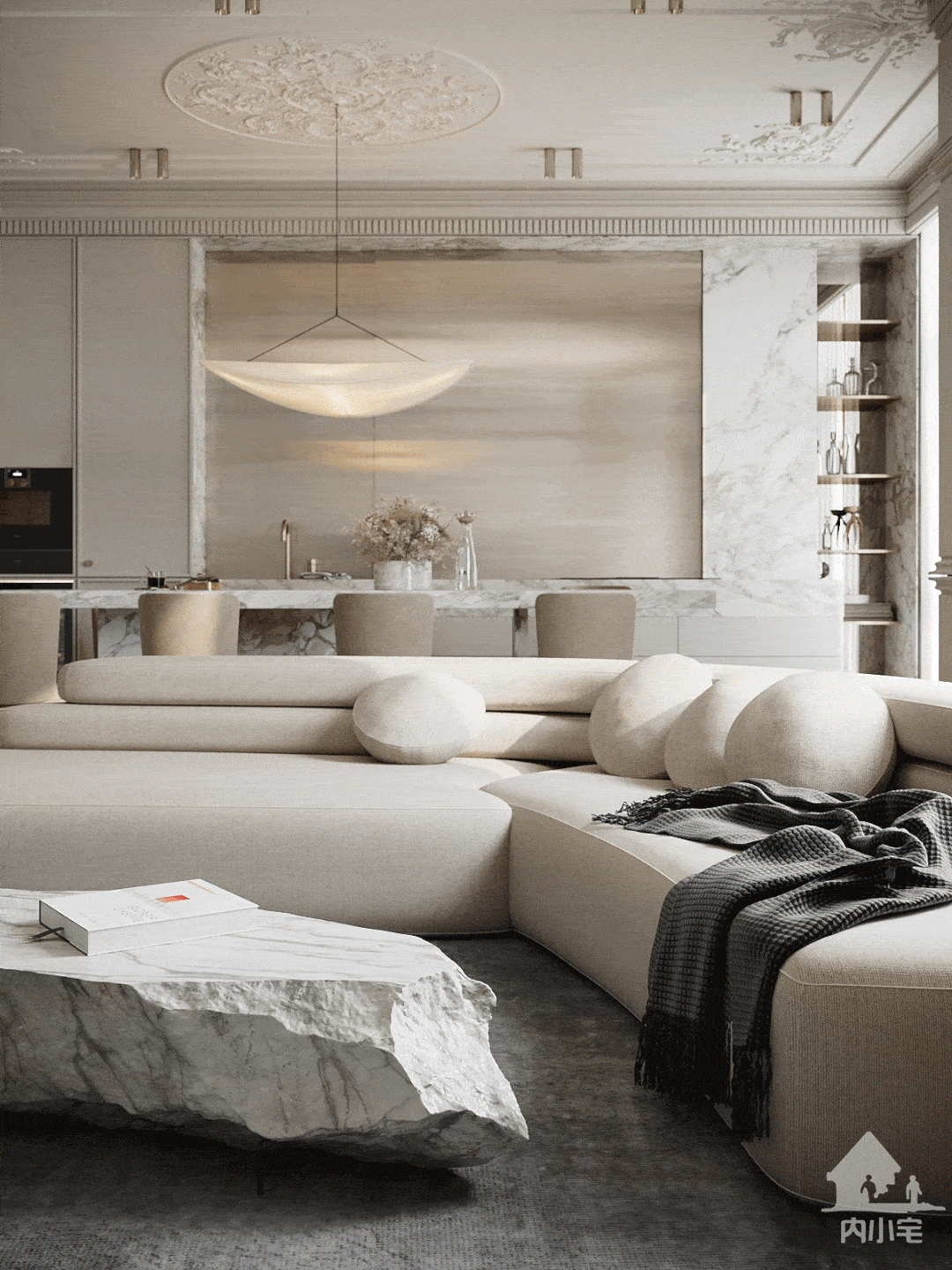 新古典主义的二居室,繁简适中打造别样高级感