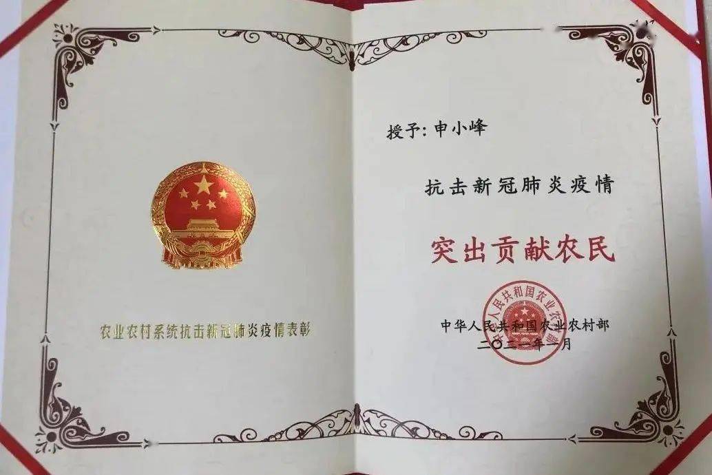 表彰!芳桥家庭农场主荣获"抗击新冠肺炎疫情突出贡献农民"称号