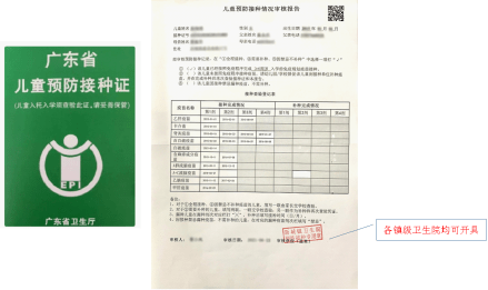 (二)儿童的免疫证 具体指《广东省儿童预防接种证》以及《儿童预防