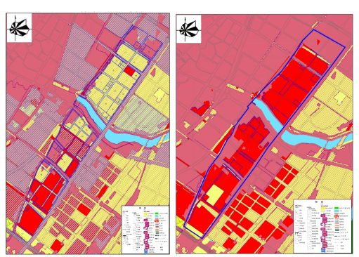 城南中心土规调整前后对比图