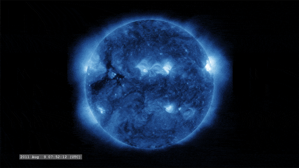 图片来源:nasa/sdo 看,太阳的右下角有一个日珥.
