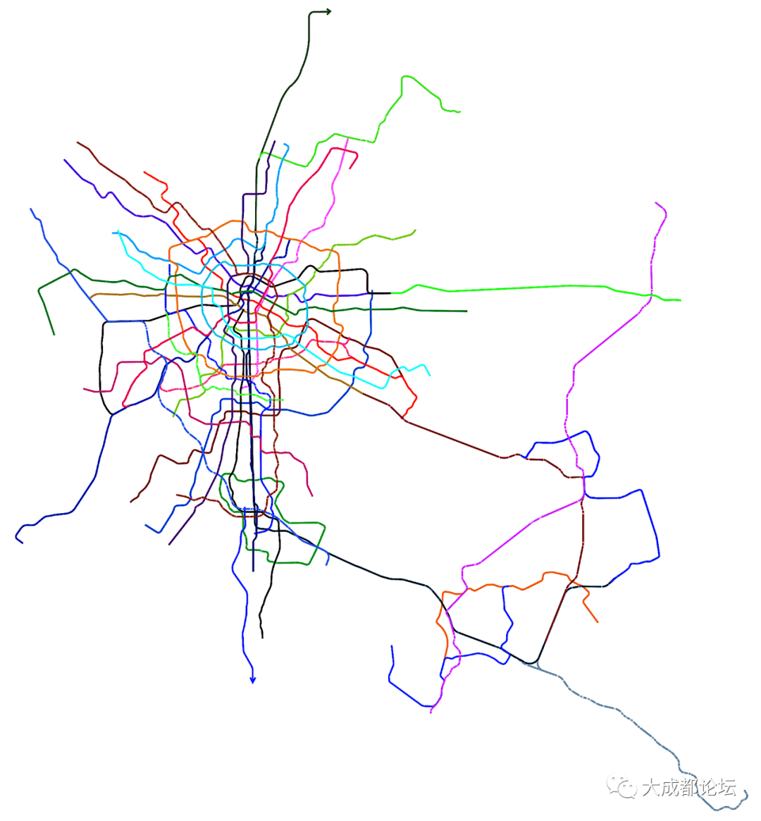 未列入2021版成都城市轨道交通线网远期规划的轨道交通线路