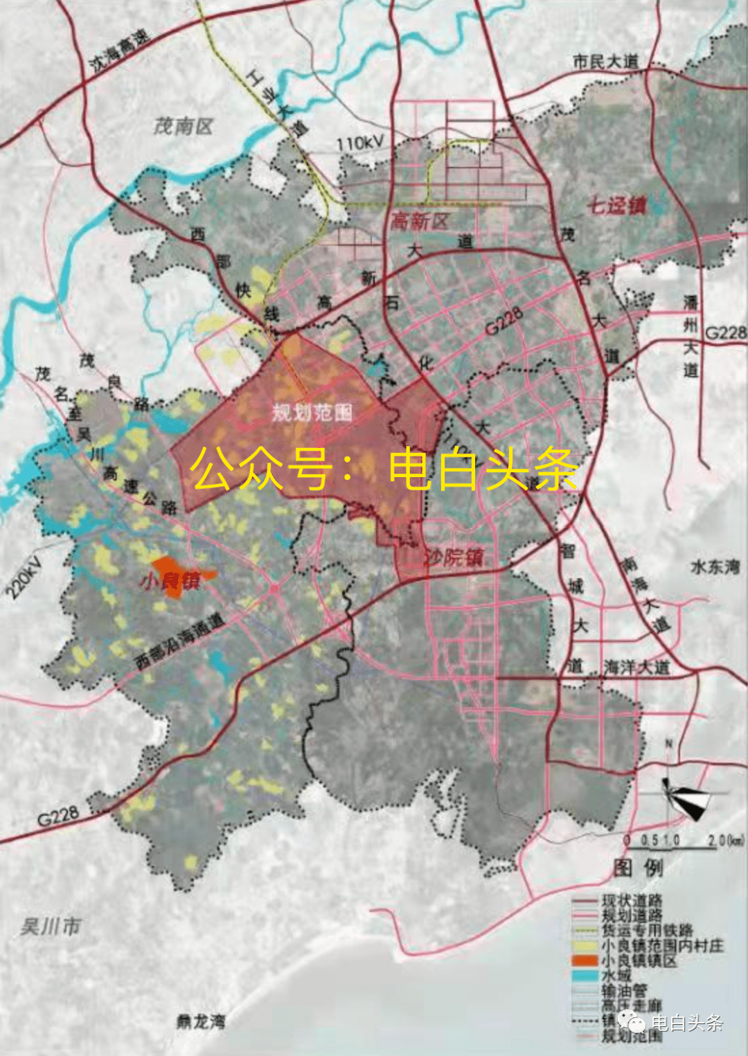 附图:茂名市电白区小良工业园规划范围图