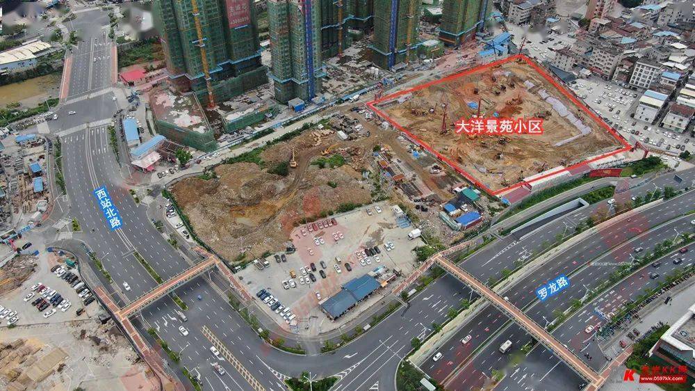 大洋景苑小区地块:热火朝天施工中_龙岩