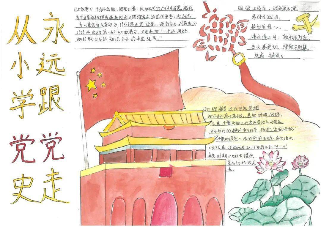 从小学党史,永远跟党走——手抄报征集活动获奖名单出炉,用文笔为祖国