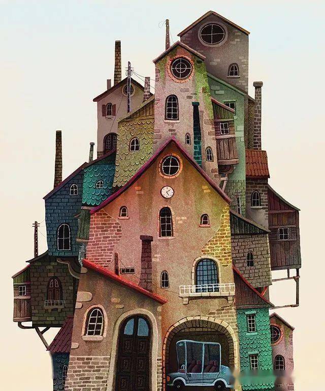 艺术家francisco fonseca:各种奇妙的房子,有趣而梦幻的童话世界