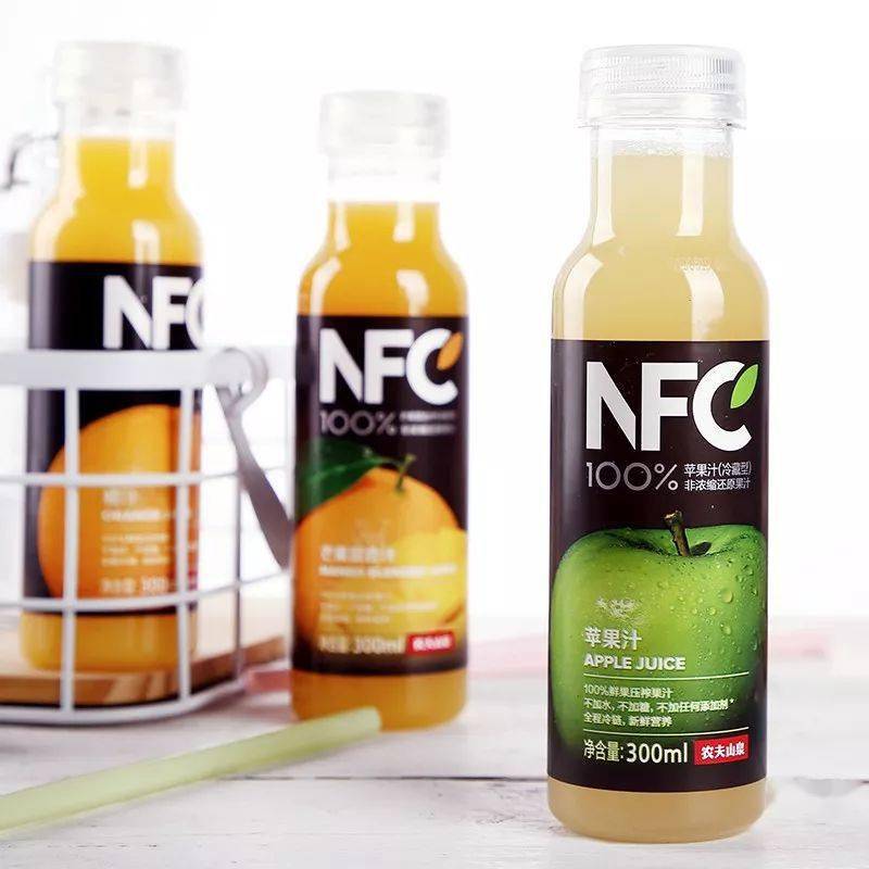 农夫山泉nfc果汁,选自优质水果原料,原产地新鲜榨取,不加水,不加糖,不