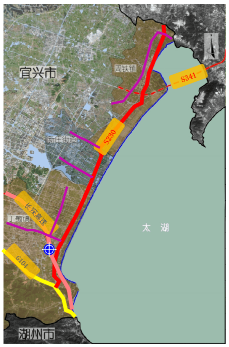 依据《宜兴市环太湖风景路详细规划(2012)》