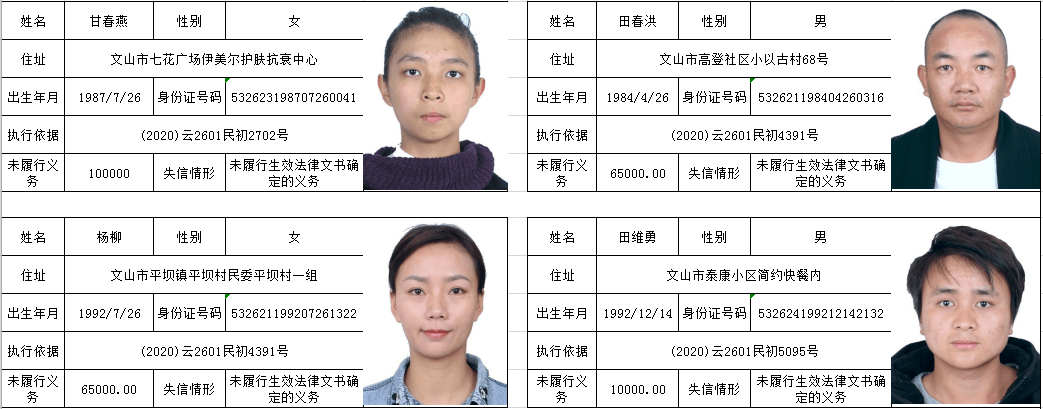 最高欠239万文山88名失信人员曝光