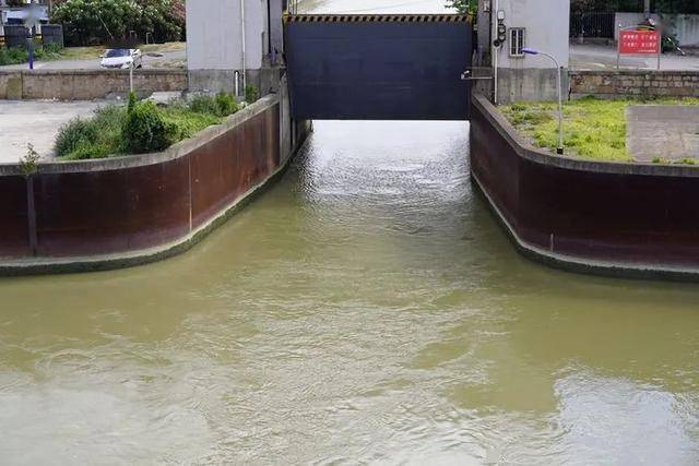 台风来临前,宝山各内河水闸提前启动预排水措施