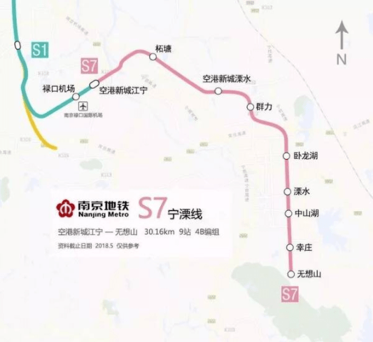 南京地铁s7号线运营图