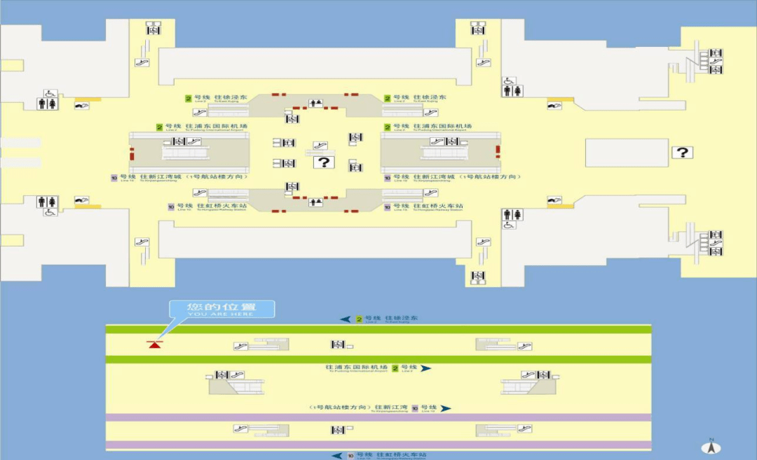 便民更方便地铁10号线虹桥2号航站楼站导向升级