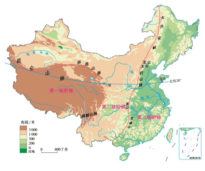 比如地势阶梯分界线有诸多关联之处与多条自然地理界线这条线1935年