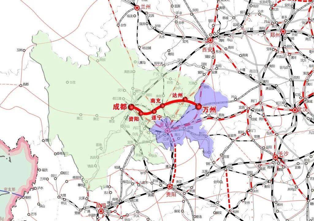 设计时速350 成达万高铁项目概况 成都至达州南段初步
