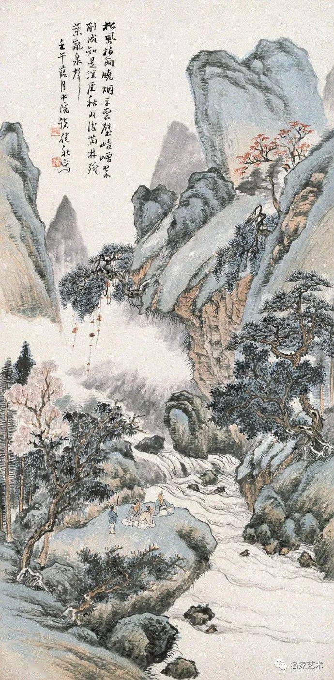 名品视界晚清画家诸健秋的山水画欣赏一