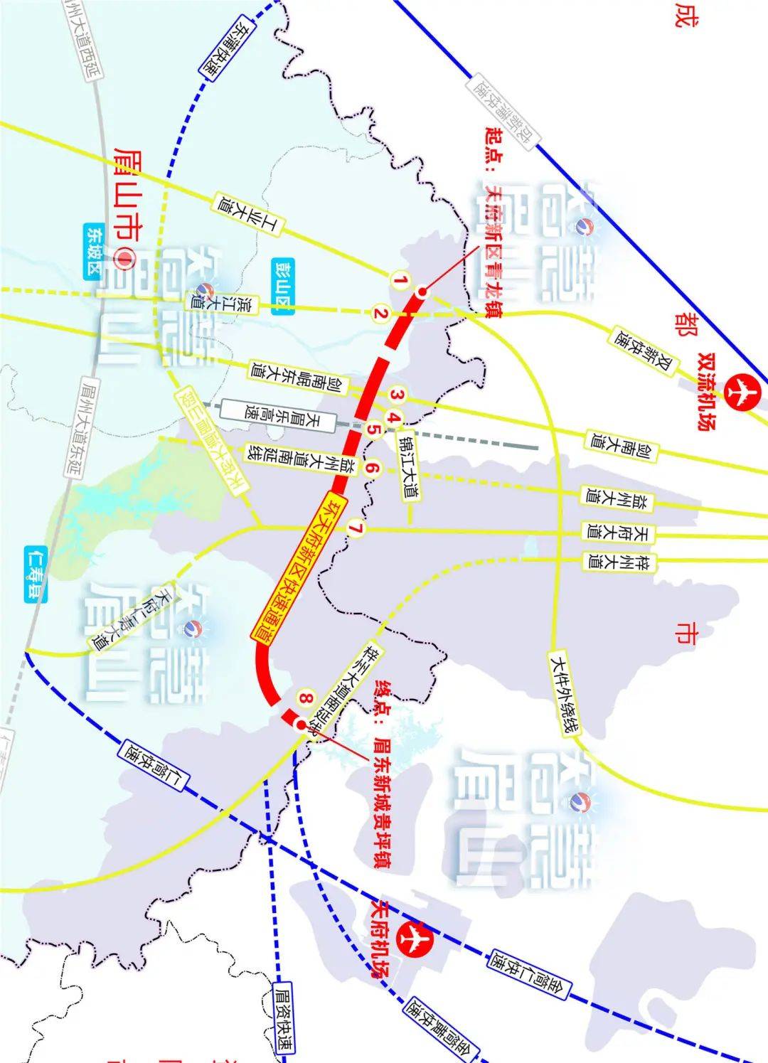 东部新城 双流,天府"双机场" 如两翼齐飞 沿线 中法农业园,川港合作园