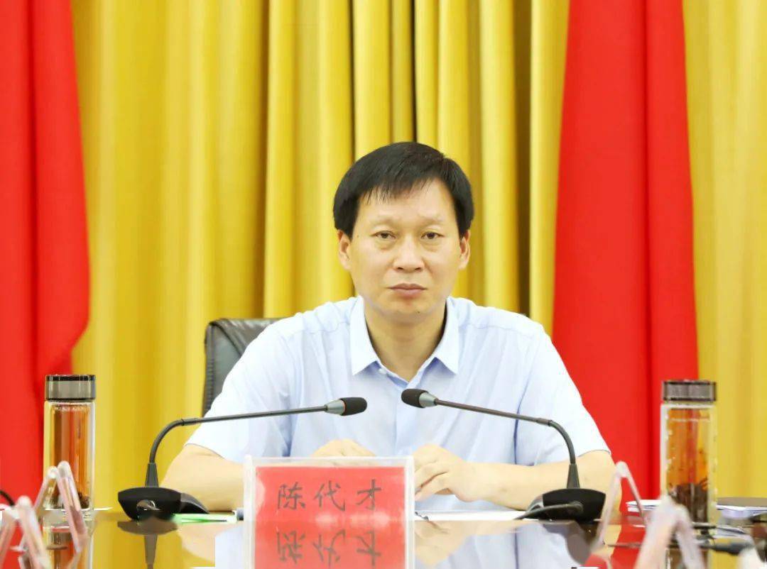 开发区党工委书记陈代才主持会议并讲话.